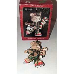 Vintage 1996 Rare Carlton Cards Christmas Leave Ornament Military Army Bear